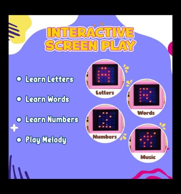 VIVITO Educational Learning Laptop Toy for Kids | LED Display, Music, & Multi-Mode Learning for 3-6 Year Old Boys & Girls | Non-Toxic, BIS Certified, Battery Operated (Pink) - Image 4