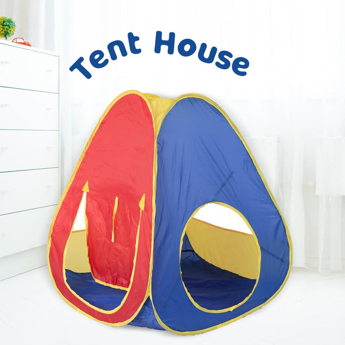 BUMTUM Baby Tunnel 3-in-1 Hide & Seek Ball Pool Tunnel for Kids 1-5 Years Girls | Boys Toddlers Ball Pit Foldable Tent House for Kids Activity Indoor Outdoor Toys - Balls Not Included - Image 6