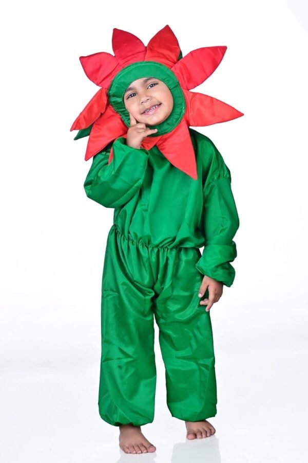 BookMyCostume Red Flower Kids Fancy Dress Costume 6-7 years - Image 6