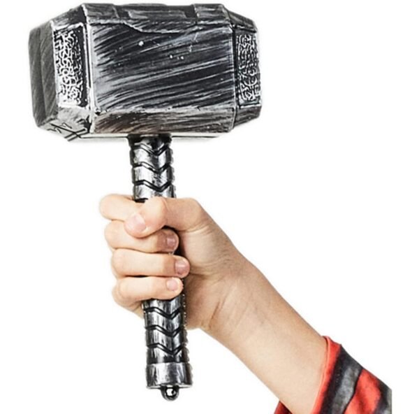Thor Hammer for Halloween Props | Cosplay | Thor Props Costume Accessories | Toys for Halloween - Black - Image 2