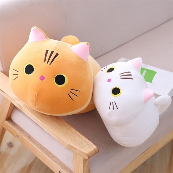 bnf® Plush Cat Pillow Hugging Cat Plush Toy Pillow for Children Kids Boys White - Image 2