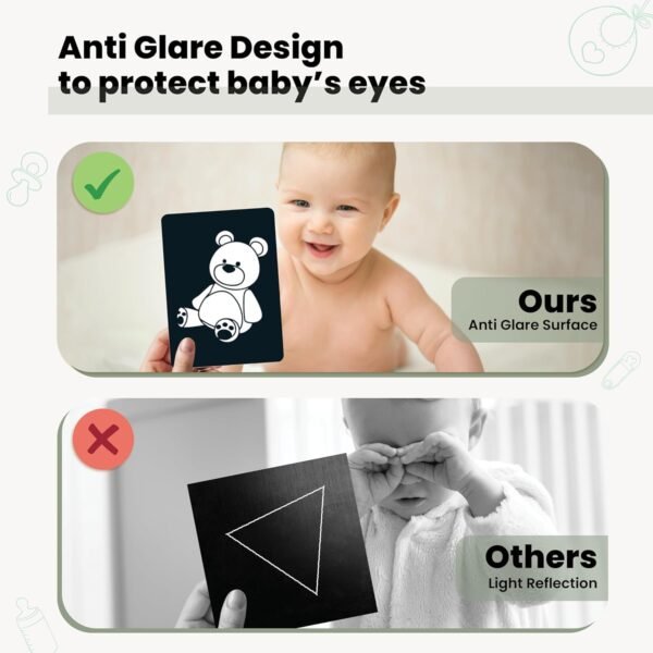 High Contrast Flash Cards for Infant New Born Children | Black & White | 24 Objects | Visual Stimulation and Sensory Development for Infants - Image 4