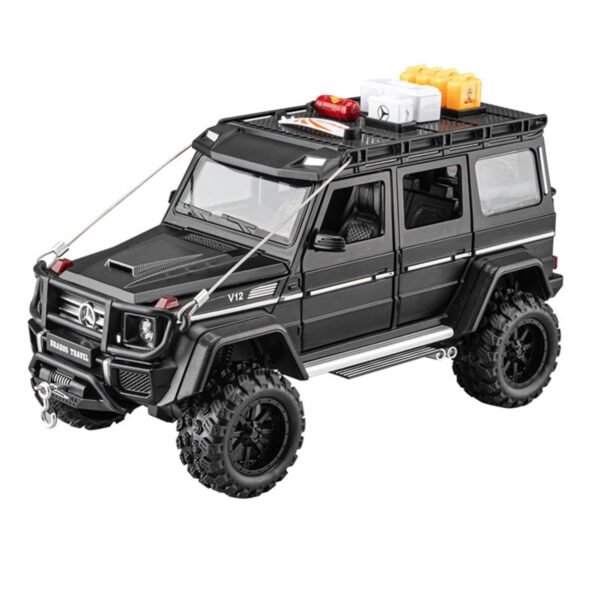 1:24 Diecast Model Alloy Benz G550-4X4 Modified Alloy Metal Pull Back Car with 6 Openable Doors & Sound Light Auto Toy Car Best Gift Toys for Kids Boys/Colors As Per Stock - Image 2