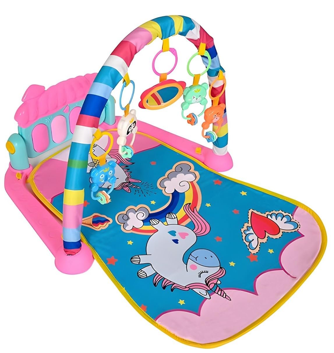 Cable World Musical Keyboard Mat Piano Gym Mat Gym & Fitness Rack Pack of 1, Multi,Assorted Color - Image 2
