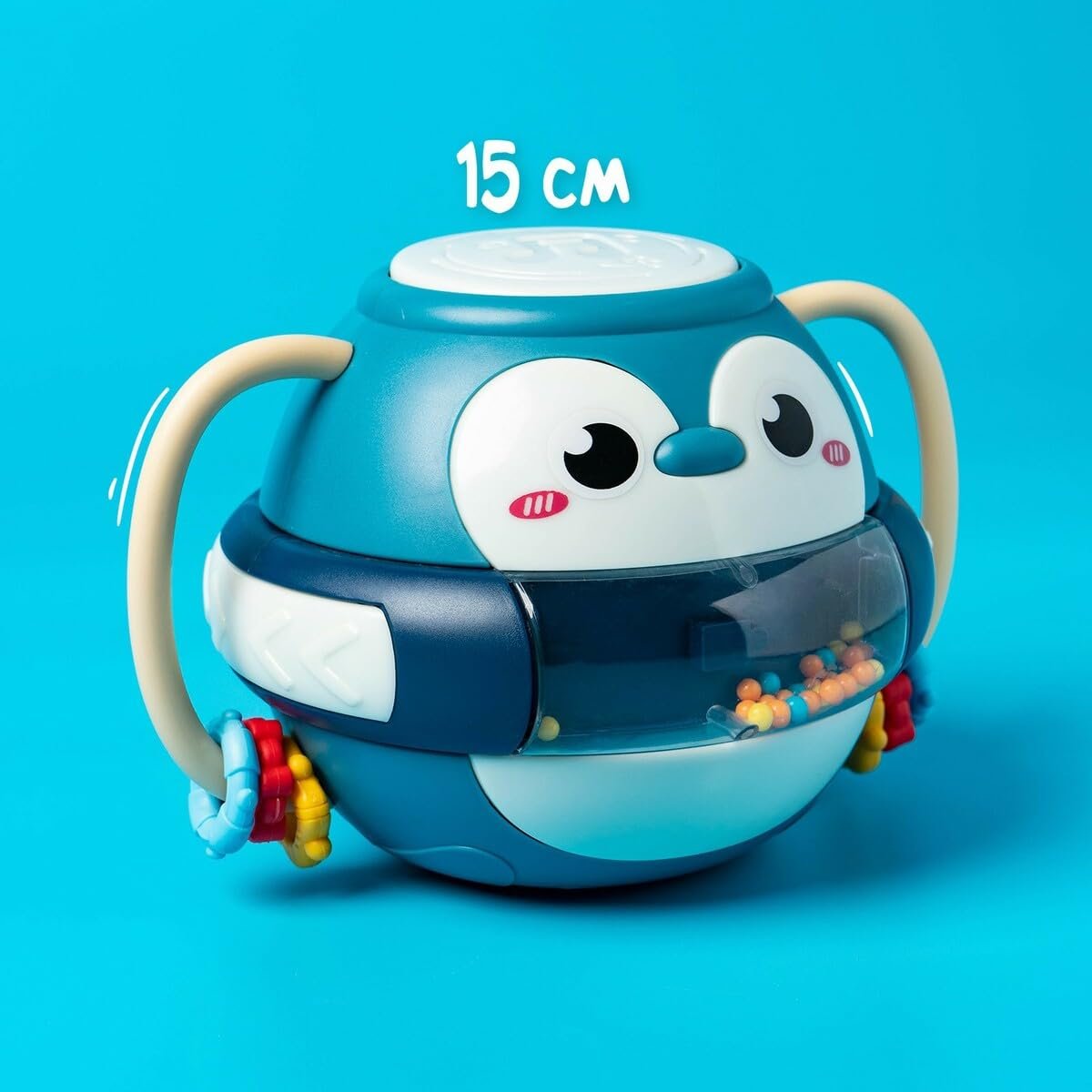 Funny Cute Plastic Baby Musical Toy Baby Hand Drum Rattle Toy for Kids with Light Music Toys for 1 2 Years Old
