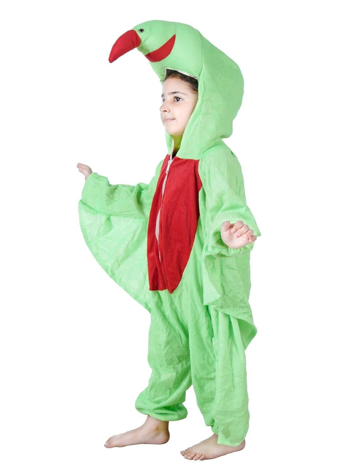 BookMyCostume Green Parrot Tota Pet Bird Kids Fancy Dress Costume 6-7 years - Image 4