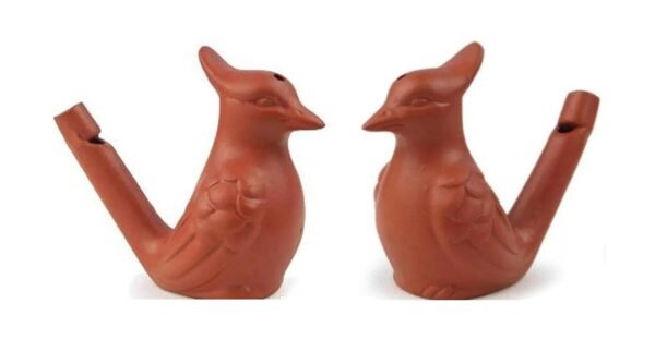 CrazyCrafts Ceramic Bird Whistle Toy for Children, Beautiful Sound and Quality Brown Color Bath time Musical Toys for Boys and Girls Pack of 2 (Brown)