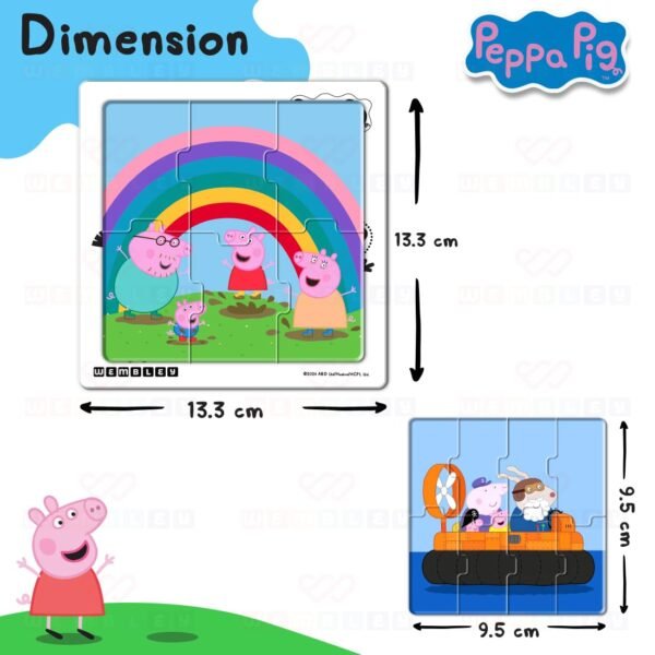 Wembley Peppa Pig - 3 in 1 Jigsaw Magnetic Puzzle for Kids 3+ Years Educational Fun Learning DIY Creative Activity Set Dot-to-Dot Sketching Includes 3 Puzzles, 1 Board, Sketch Pen & Duster - Image 2