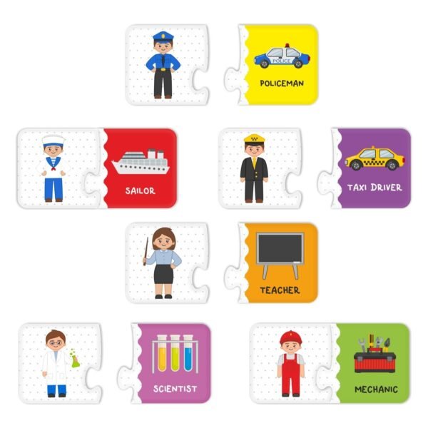 Webby Our Profession 2 Pieces Learning Pack Jigsaw Puzzle, Montessori Early Educational Pre School Puzzle Toys for 2+ Years Kid - Image 4