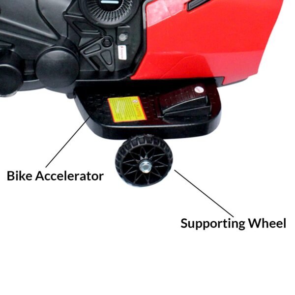 Kabello Electric Bike for Kids for 3 to 5 Years Baby Bike Toy with Lights Best Birthday Gifts for Kids Boys Girls (Black/Red) - Image 5