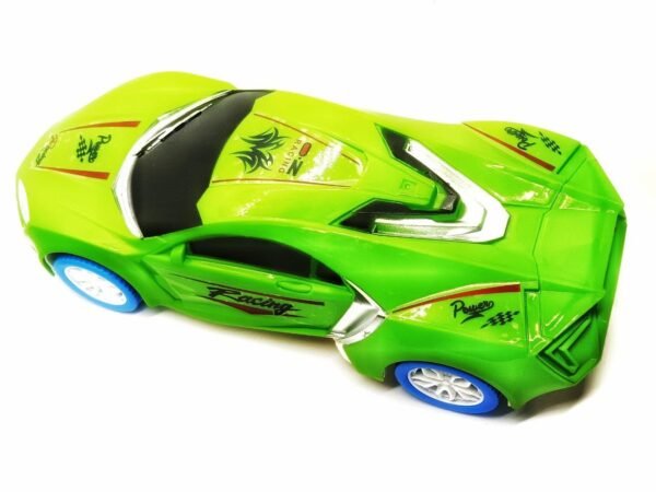 AR Kids Racing Car Toy, Light Up Wheels, Green Sports Car Design, Premium Car Toy for Kids Realistic Miniature Model Gift 1+yrs Girls Boys Multicolor Ages 1-5 Years
