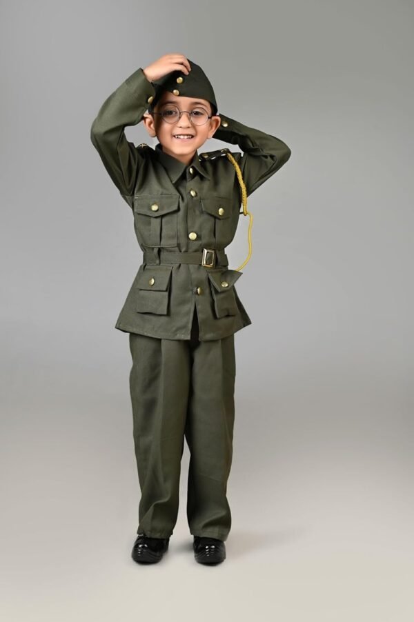 BookMyCostume National Hero Freedom Fighter Kids Fancy Dress Costume - Green 2-3 Years - Image 5