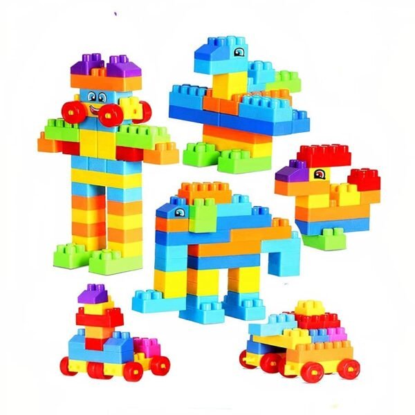 Big Size Building Blocks for Kids - 200+Pcs Blocks Creative Construction Set Toy for Kids Educational Preschool Learning Toys for 3-8 Years Old Kids Boys & Girls(Puzzle Blocks) - Image 2