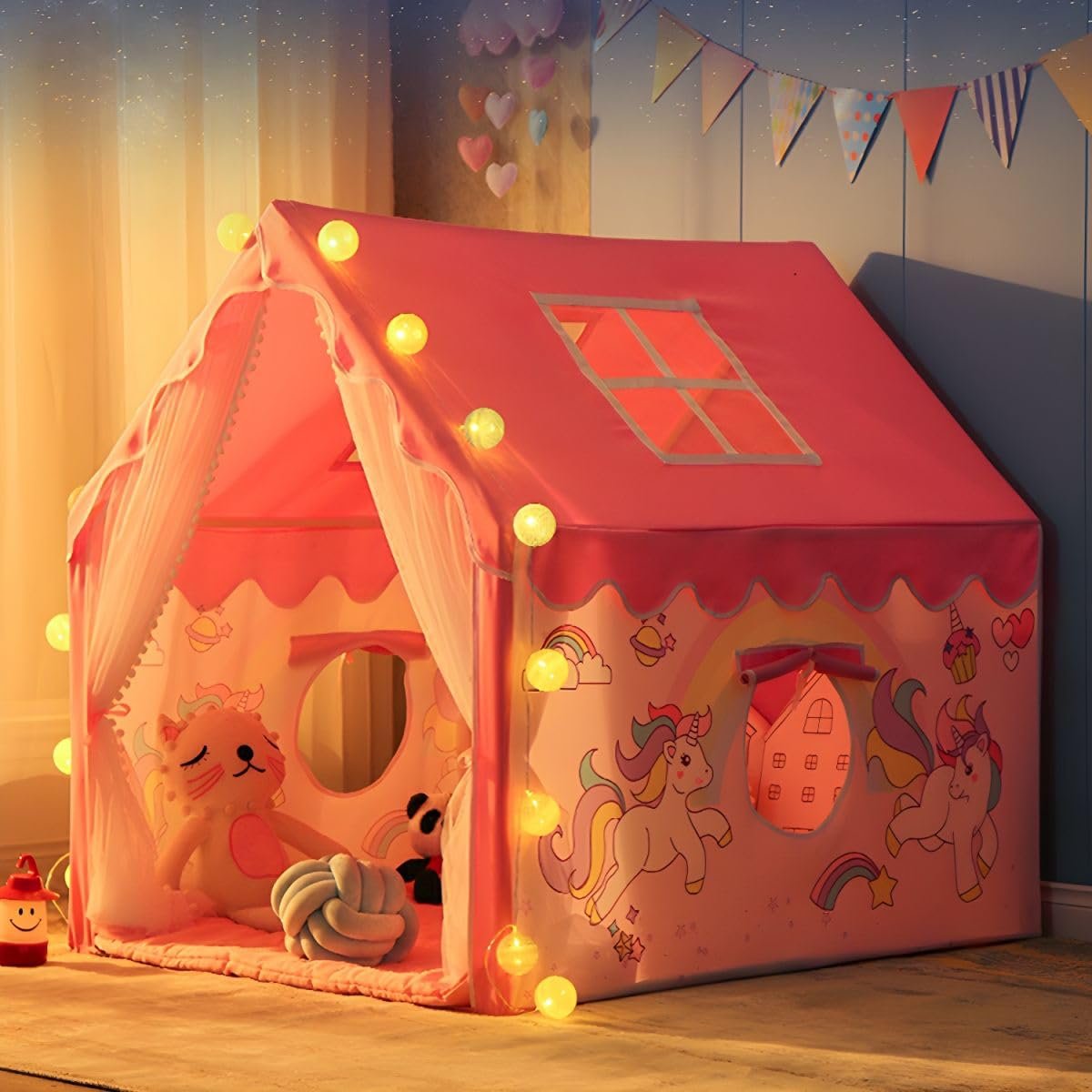 Colorfull and Extremely Light Weight Indoor and Outdoor Kids Play Tent House for 3-8 Years Old Kids Girls and Boys (2-Horse-052) - Image 5