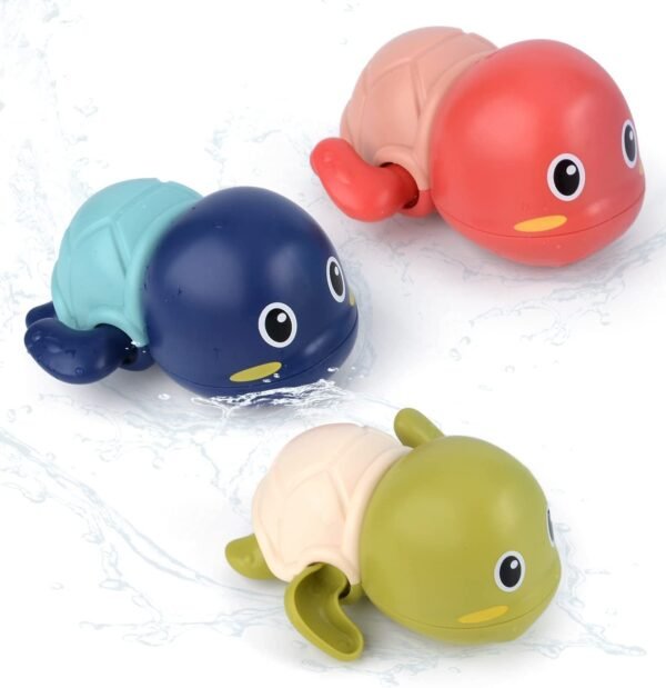 Bath Toys, Cute Swimming Turtle Bath Toys for Toddlers 1-3 Years, Floating Wind Up Toys for 1 Year Old Boy Girl, Baby Bathtub Water Toys, Preschool Toddler Pool Toys ( Pack of 1 )