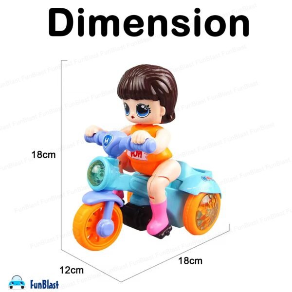 FunBlast Musical Tricycle Toys - Stunt Bicycle Toys, Bump & Go Vehicle Toy with Sound & Flashing Light, Tricycles Toys for Kids 3+ Years (Random Color) - Image 3