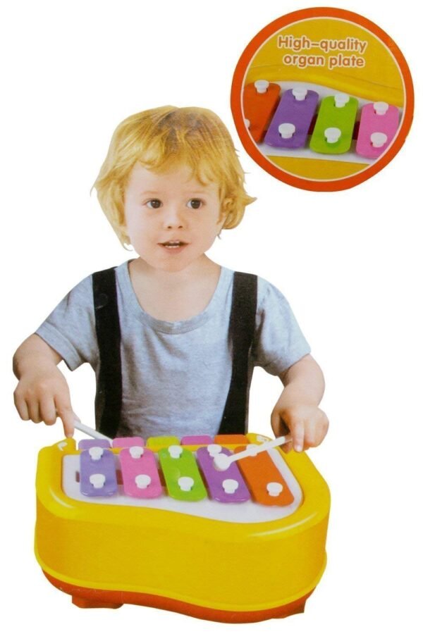 Webby 2 in 1 Baby Piano Xylophone Toy | 8 Multicolored Key | Preschool Montessori Educational Musical Learning Piano Cum Xylophone Toy for 1-3 Years Old Baby, Toddlers, Kids, Girls & Boys (Small) - Image 3