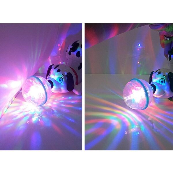 Dancing Dog Toy for Kids Babies with Music and 3D Flashing LED Light Ball Bump N Go Cute Animal Puppy Gift for Boys and Girls Under 1-3 Year
