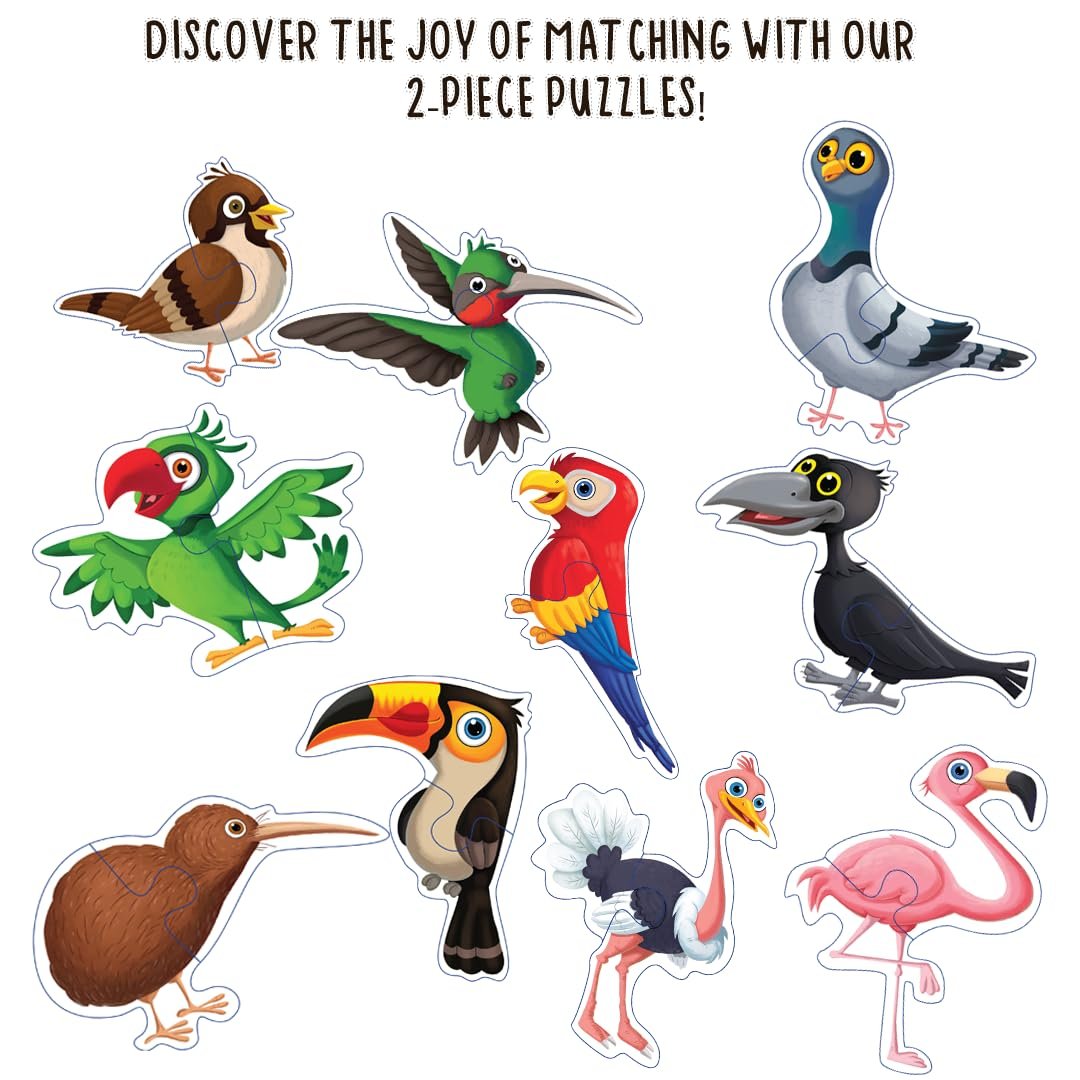 Birds Puzzle Box for Kids I Educational Toy for Kids Age 2+ I 60 Jigsaw Puzzle Pieces and 1 Story Book for Early Learning I A for Children by Majestic Book Club - Image 4