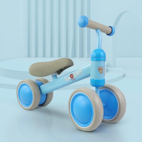 NHR Baby Balance Bike Mini Ride On, Manual Push Bike for 12-36 Months, Sturdy Balance Bike for 1 Year Old, Perfect as First Bike or Birthday Gift (Blue)