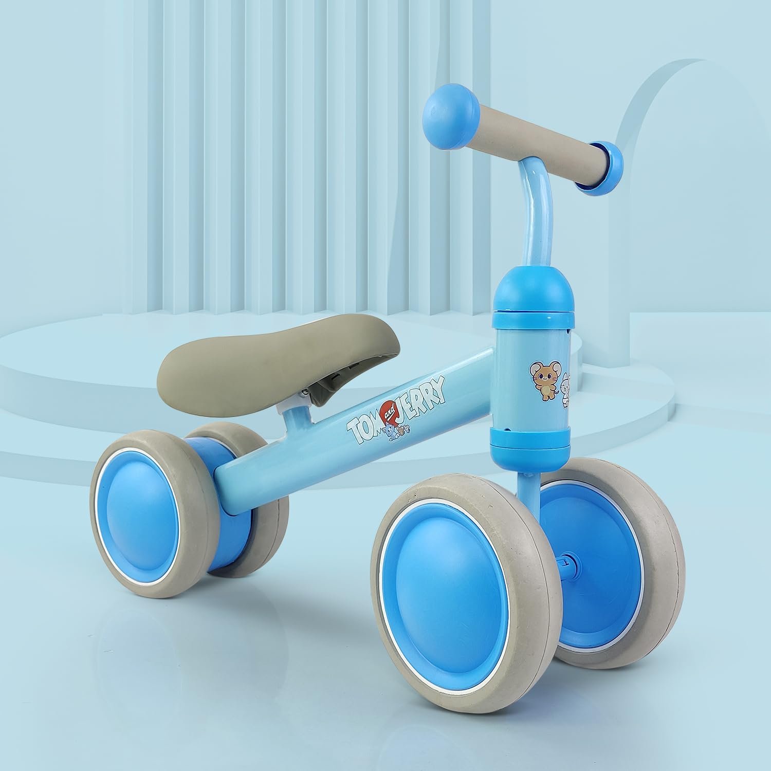 NHR Baby Balance Bike Mini Ride On, Manual Push Bike for 12-36 Months, Sturdy Balance Bike for 1 Year Old, Perfect as First Bike or Birthday Gift (Blue)