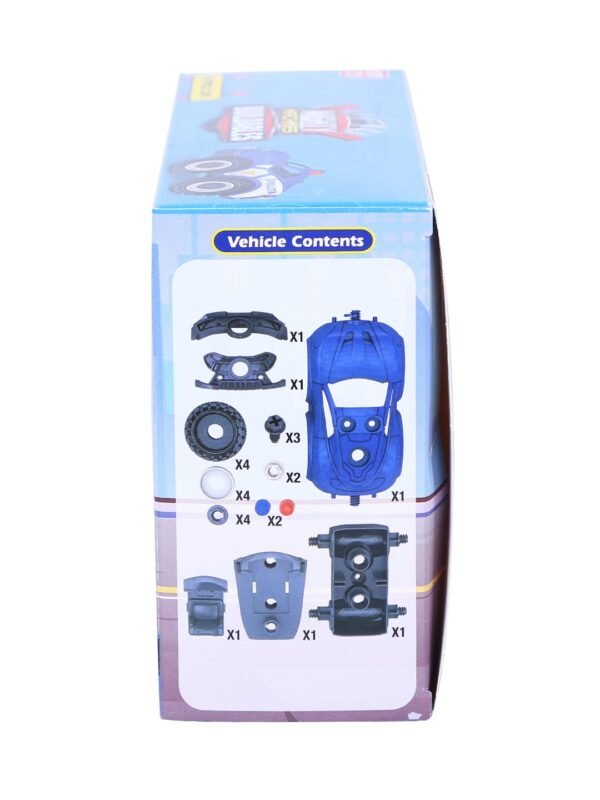 Patrol Car|Build&Combine Vehicle|Easy to Build Pull Back&Friction Vehicle|Develop Motor&Cognitive Skills for Kids 3+|Role Play Toy|Birthday&Return Gift|Made in India,Multi - Image 5