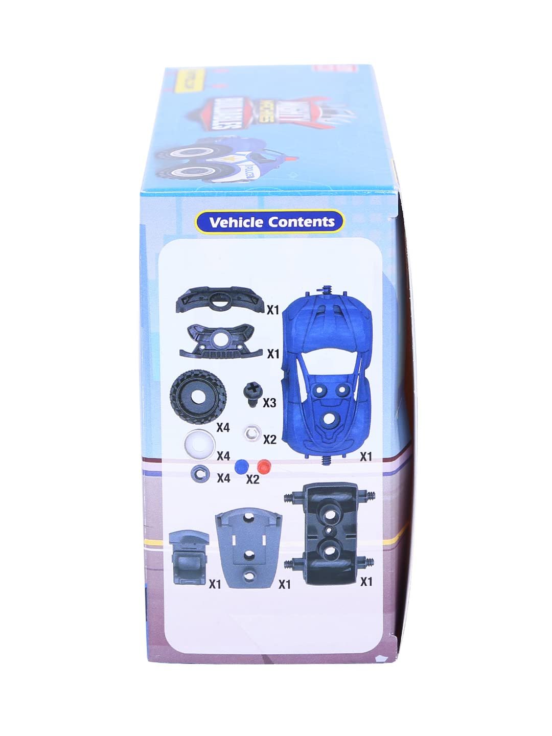 Patrol Car|Build&Combine Vehicle|Easy to Build Pull Back&Friction Vehicle|Develop Motor&Cognitive Skills for Kids 3+|Role Play Toy|Birthday&Return Gift|Made in India,Multi - Image 5
