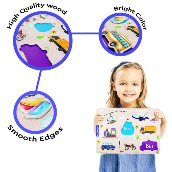 Wooden Learning Educational Board for Kids, Puzzle Toys for 2 Years Old Boys & Girls (Combo of 4) - Image 5