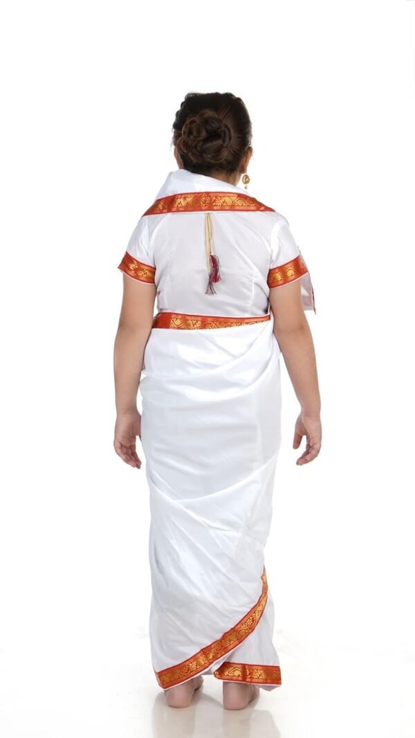 BookMyCostume Bengali Saree with Jewellery Indian State Kids Fancy Dress Costume for Girls - Image 3