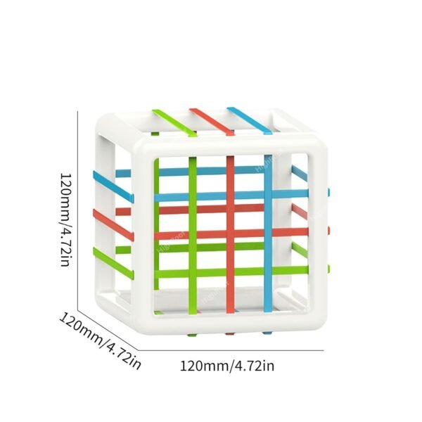 Shape Sorter Baby Toys for Kids, Montessori Sensory Learning Activity Cube Shapes Blocks Toys for 1-3 Year Old Boy and Girl, Birthday Gifts for Toddler (6 Pcs Blocks) - Image 3
