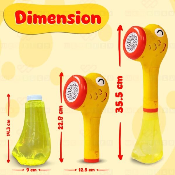 Wembley Dinosaur Bubble Gun Wand for Kids Toddlers With Solution Machine Blower Party Favors Outdoor Toy Birthday Gift for 3-8 Year Old Children - Random Colors - Image 2