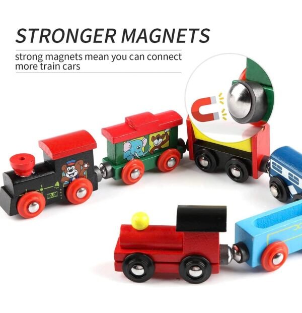 Wooden 4-Piece Container Toy Train Set for Kids –Wooden Train Set for Toddlers, 1-3 Years Old, Develops Hand-Eye Coordination, Fine Motor Skills, Safe & Durable Playset - Image 2