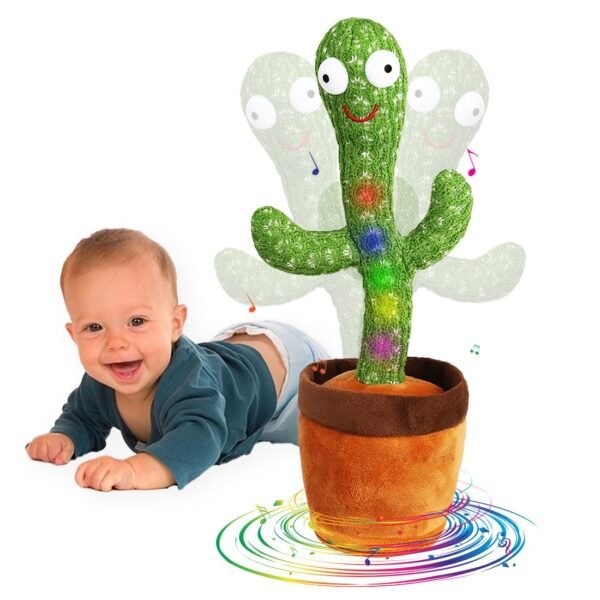 Wembley Toys Dancing Cactus Talking Plush for Baby Children - Speaking Interactive Electronic Toy for Kids 1 2 3+ Year Old Boy Girl - Voice Recording Repeats Funny Gift - Green