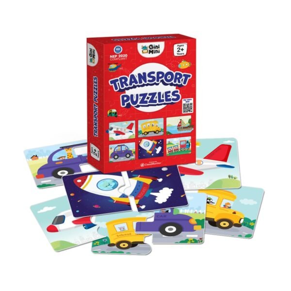 Combo Set of 3 Jigsaw Puzzles for Kids | 2-Piece Animals, Transport, Fruits & Vegetables Puzzles | Educational Toy for Cognitive Development | Fine-Motor Skills | Age 1, 2 & Above - Image 3