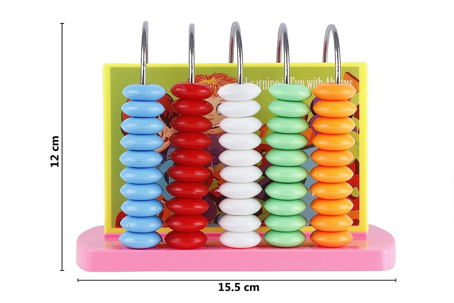 Educational Abacus 5 Rods for Kids Early Math Skills for Kids to Learn to Count, Add & Subtract with Colourful Beads - Mathematics Tool kit -Abacus Toys for Kids (Abacus 5 Rods) - Image 2