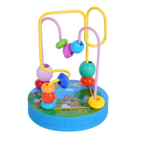 Wooden Bead Maze Colorful Roller Coaster Toy for Kids 2-5 Years - Indoor Games for 3+ Year Old Boys - Image 4