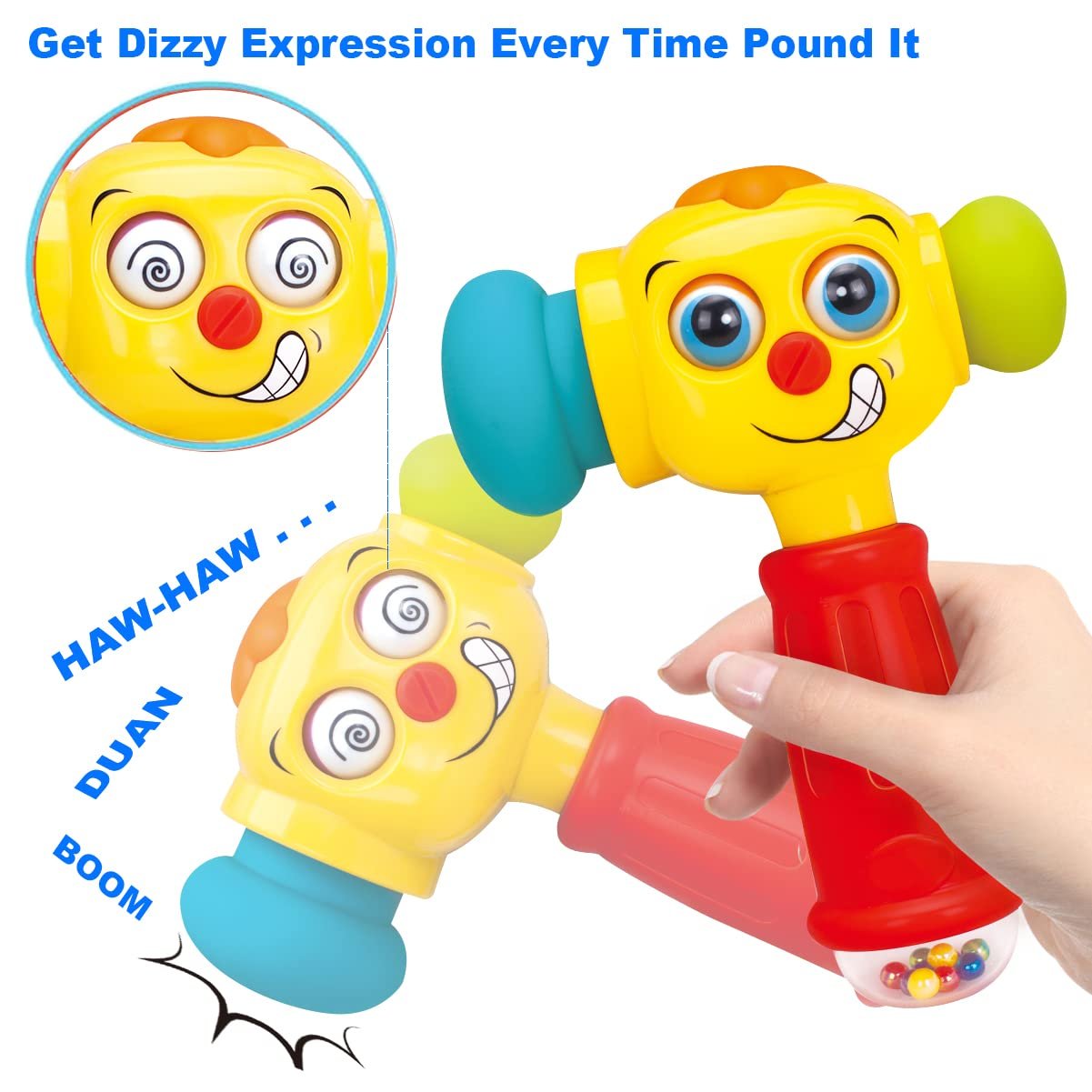 HOLA Baby Toy from 1 Year Music Hammer Game with Rattle, Educational Games Birthday Gift Children\'s Toy from 1 Year Boy Girl with Light and Sound - Image 3
