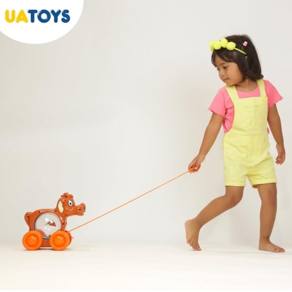 Pull Along Toy for 1+ Years Old Moo Moo Cow Pull Along Child Toys 2-5 Years- Brown - Image 4
