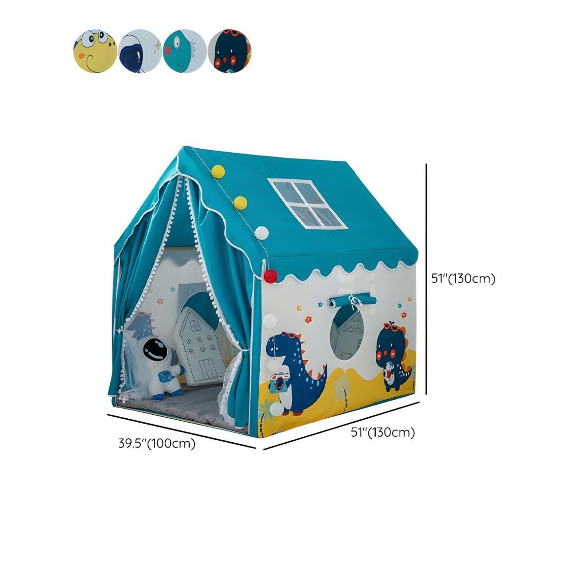 Colorfull and Extremely Light Weight Indoor and Outdoor Kids Play Tent House for 3-8 Years Old Kids Girls and Boys (DNS-052) - Image 2
