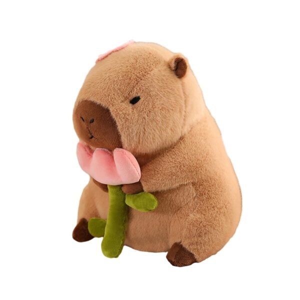 bnf® Capybara Stuffed Animal Plush Accompany Sleep Toy for Adults Kids Boys Girls Flower 30cm - Image 6