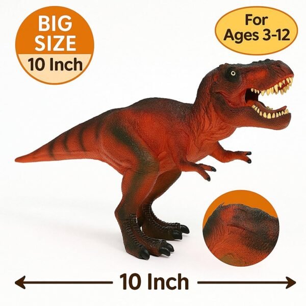 SUPER TOY Tyrannosaurus Rex Jumbo Dinosaur Toy for Kids 3-12 Years Big Size 10 Inch Realistic Dinosaur Action Figure Educational Wild Animal Toys for Boys & Girls - Image 2