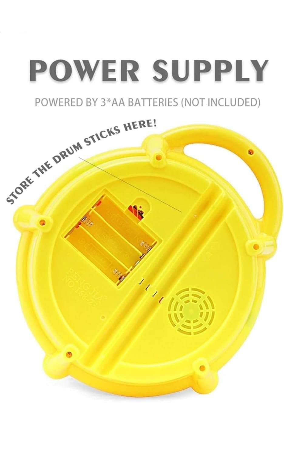 Flash Drum with 3D Lights and Music Multi Color for 1 2 3 4 Year Old Boy Girl ( Battery NOT Included) - Image 4
