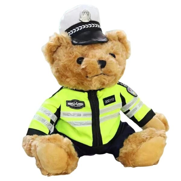 bnf® Stuffed Animal Plush Toy Pillow Police Bear Toy Doll for Children Girls Boys Green