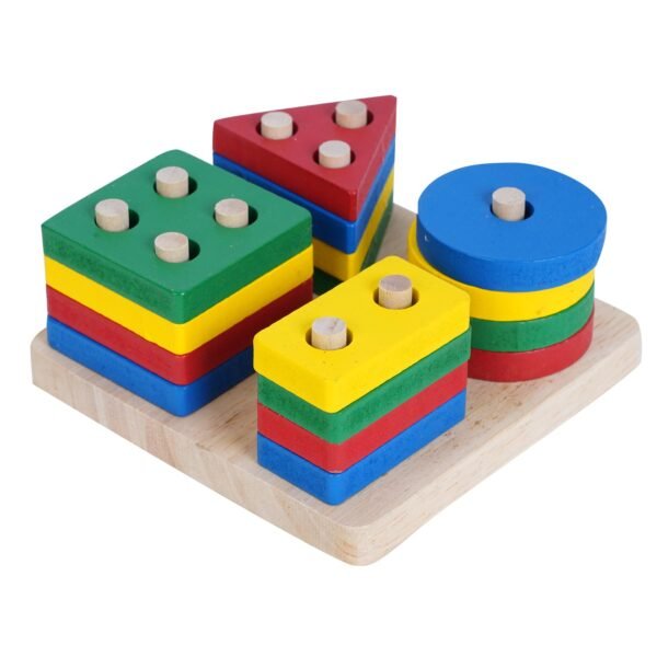 Wooden Geometry Colour Recognition Shape Sorters Toys for Kids Kids Toys Kids Games Indoor Games Kids Toys for 2-5 Years Kids Games Toys for 3 Year Old Boy Toys for 3+ Year Old boy (2) - Image 5
