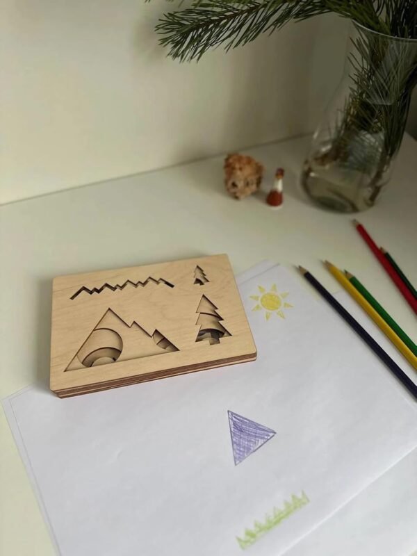 Stencils Set for Kids |Wooden Stencils for Kids| Educational Learning Toys How to Draw for Kids| Montessori Stencils Set |Wooden Educational Toys for Kids 3 Years or 2 or 4 Years Old - Image 4