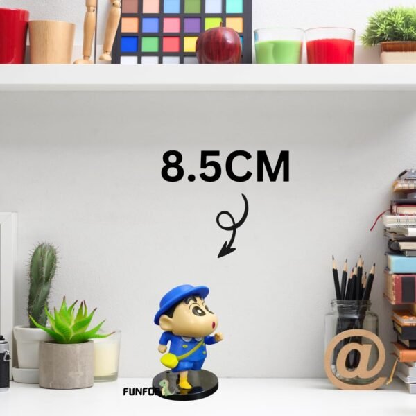 Shinchan Action Figure Toy Size - 8.5CM Shinchan Figurine Cartoon Figures Toys for Boys & Girls PVC Multicolour | Shin Blue Dress Small - Image 5