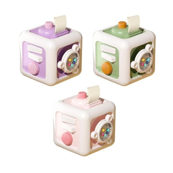 Toy Activity Cube Educational Toy Travel Sensory Toy for Toddlers 1-3 Boys Girls Purple - Image 5