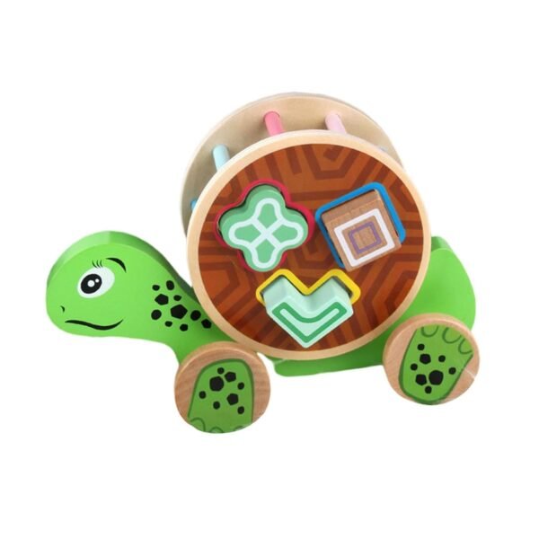 bnf® Wooden Trailer Toy Creative for Kids Age 0-3 Years Tortoise Baby | Toys for Baby | Developmental Baby Toys - Image 4