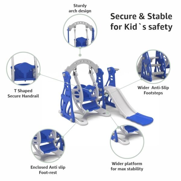 Amazon Brand - Solimo 3-in-1 Penguin Slide & Swing for Indoor & Outdoor Use | for Kids 2-5 Years Old | Safe & Fun | Ideal for Boys & Girls | Toy for Kids | Easy Assembly - Image 5
