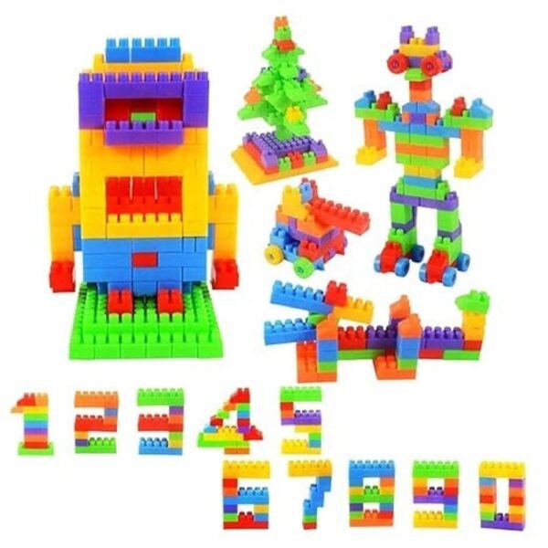 Unbreakable Building Blocks Toy Set for 3-8 Years Old Kids Boys & Girls,Multi Color,200 Piece (Kids Block Toy) - Image 3